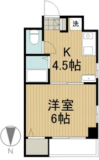 ハイツベルスプリング【4階】の間取り