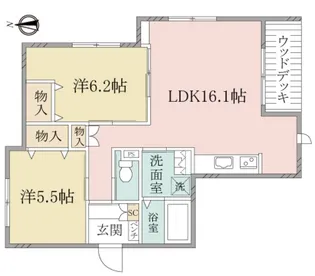 (シニア限定)ヘーベルヴィレッジ新代田~フレード代田~【1階】の間取り