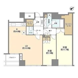青山ザ・タワー【20階】の間取り