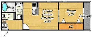 ブランノワール鴫野【2階】の間取り