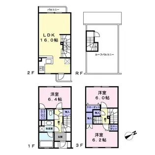 ラビ学芸大学(010689)【1階】の間取り