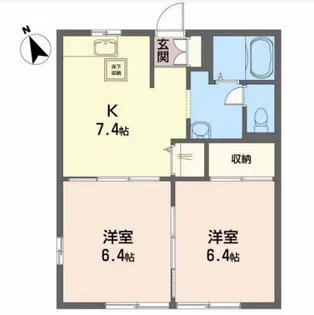 リバティーハウスB【1階】の間取り