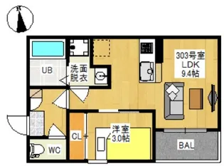 REGALEST十日市II【1階】の間取り