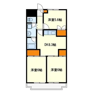 サンパーク三園【6階】の間取り