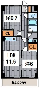 パークビュー仲町台【4階】の間取り