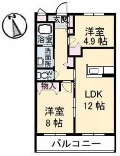 メゾン・はなみずき【1階】の間取り