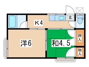 ハイム伊沢【2階】の間取り