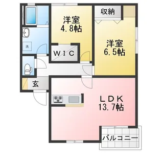 アミール知多【2階】の間取り
