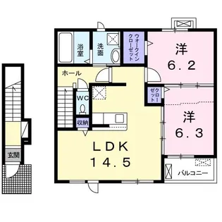 フォレッツ えびの I【2階】の間取り