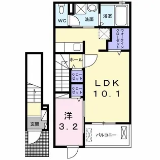 レイクサイド坪見【2階】の間取り