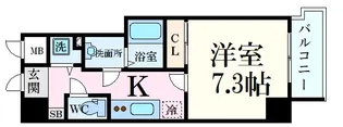 ブランシエスタ河原町【9階】の間取り