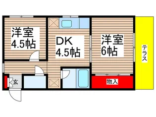メゾン・ド・ミゼ【1階】の間取り