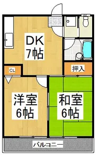 プラムハイツ【1階】の間取り