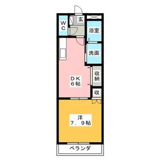 ピュアロワイヤル【1階】の間取り