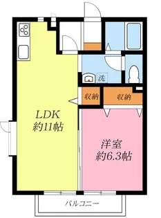 サイクレアA棟【1階】の間取り
