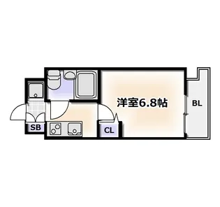 CLASS HILLS 難波南【6階】の間取り
