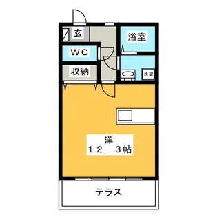 ライフイン・セリュー【1階】の間取り