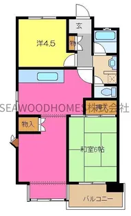 パインクレスト1号館【2階】の間取り