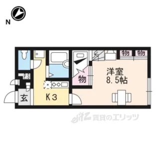 レオパレス湖城が丘【2階】の間取り