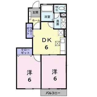 サニーレジデンスB【1階】の間取り