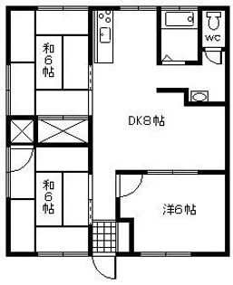 コーポ松尾E棟【1階】の間取り