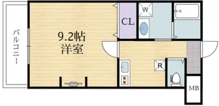 九間町ジーイー・トワ【1階】の間取り