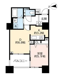 URアクアタウン納屋橋【9階】の間取り