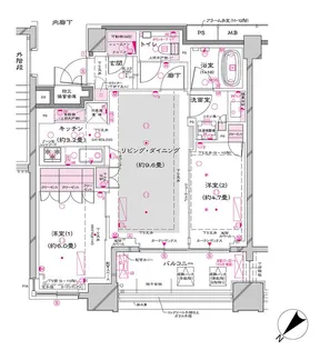 オーパスレジデンス銀座イースト【2階】の間取り