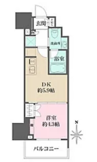 ルフォンプログレ元浅草マークス【4階】の間取り