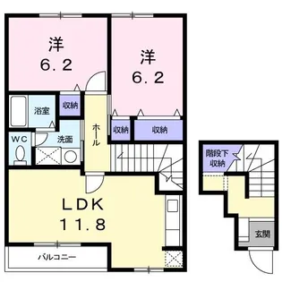 アルテミスB【2階】の間取り