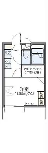 レオパレスリモーネIII【3階】の間取り