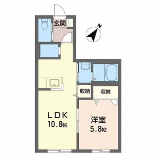 ヒカリハイツ C【1階】の間取り