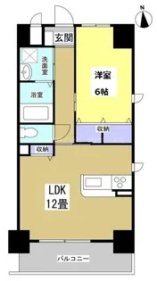 ホワイトアパートメント【6階】の間取り