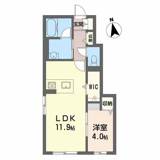 シャーメゾンクオレール【1階】の間取り
