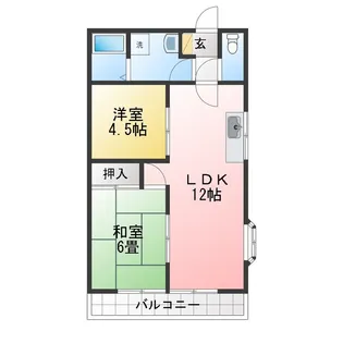 コーポラスB【1階】の間取り