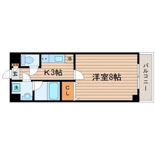 オリンピア宮城野【1階】の間取り
