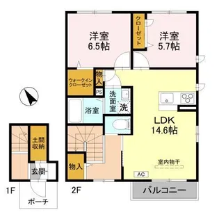 メタリカB【2階】の間取り