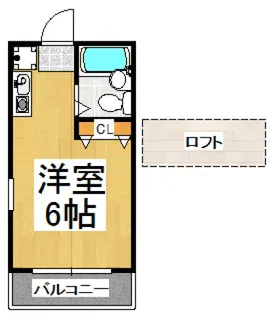 フラット昴【1階】の間取り
