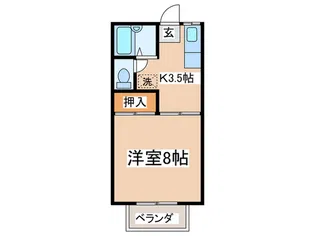 ハイムロ-ザV【1階】の間取り