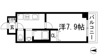 ビアン上甲東園【4階】の間取り
