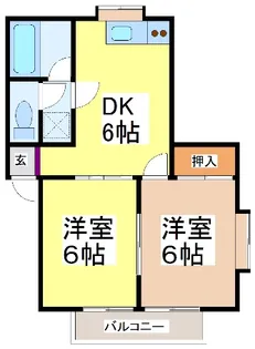 デュオ野間口【1階】の間取り
