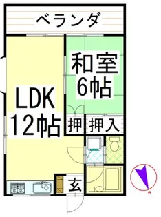 メゾンコスモス【2階】の間取り