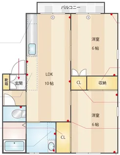 MON箱崎【2階】の間取り
