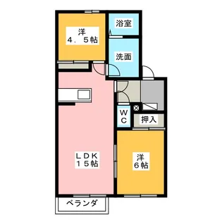 ジュネスI A【2階】の間取り