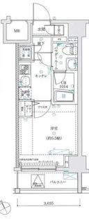 スパシエフルス綱島【4階】の間取り