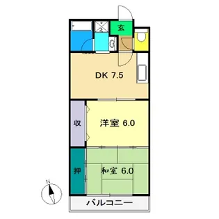 スカイラーク米田 II【2階】の間取り