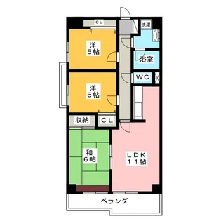カーサエストゥペンダ【2階】の間取り