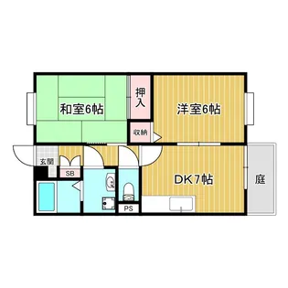 イーストビレッジ北野A【1階】の間取り