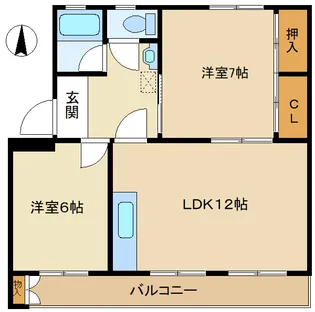 大宮指扇住宅5号棟【3階】の間取り