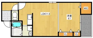タウンハイツ田辺【2階】の間取り